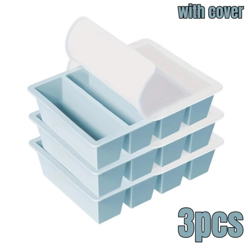 Rectangular Mold Set with Lid Stackable Freezer Trays for Bottles Beverages Long Cubes Mould Kitchen Items 1