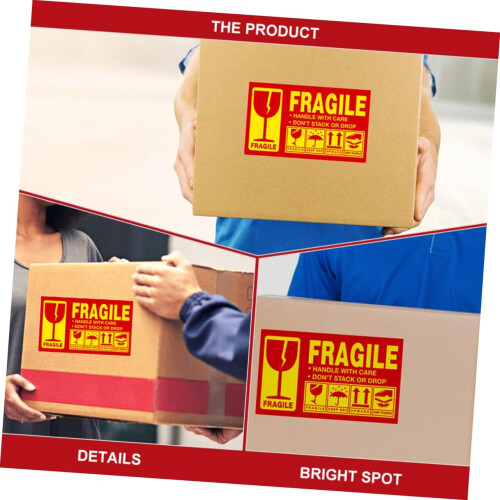 Fragile Warning Stickers For Packing Boxes Self Adhesive Labels For  Care 2
