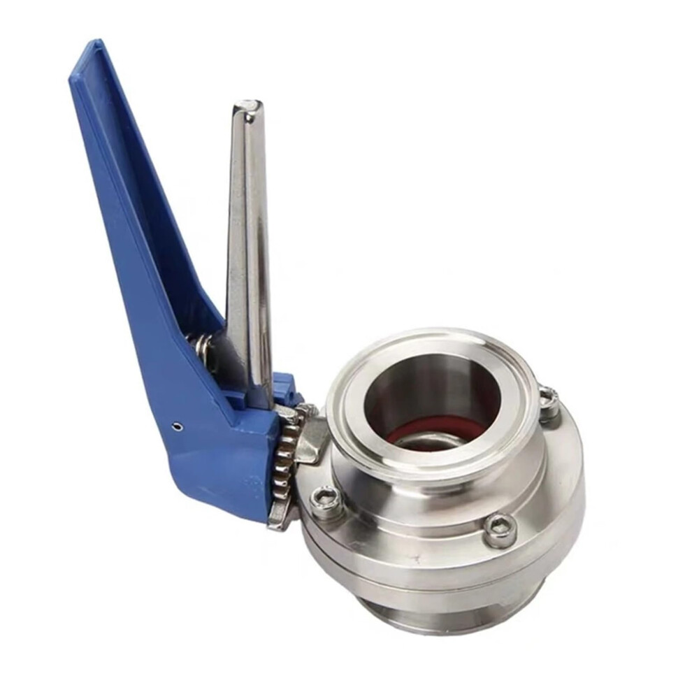 3/4' 19Mm S304 Stainless Steel Sanitary 1.5' Triple Pinch Valve Squeeze Trigger Sanitary Stainless Steel, 1.5Inch Valve 9105992360192