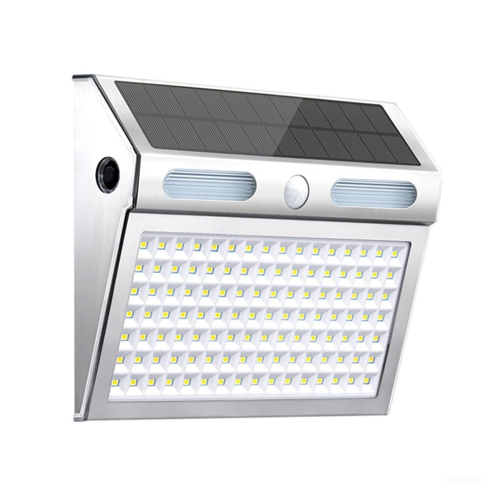 Solar Wall Light 112 LED Motion Sensor Outdoor IP65 Waterproof, 1.5W 5V Monocrystalline Panel, Four Modes, White Light-image-OPC-PN82BV7-NEW