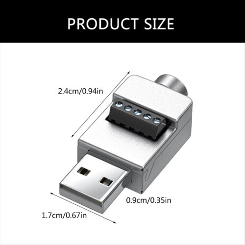 USB2.0 loddefri adapter, metalhus, hunstik 1