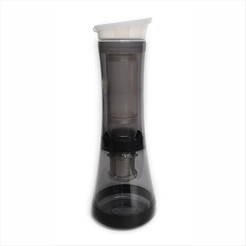 Koldbrygget kaffemaskine, lufttæt låg, rustfrit stålfilter, A