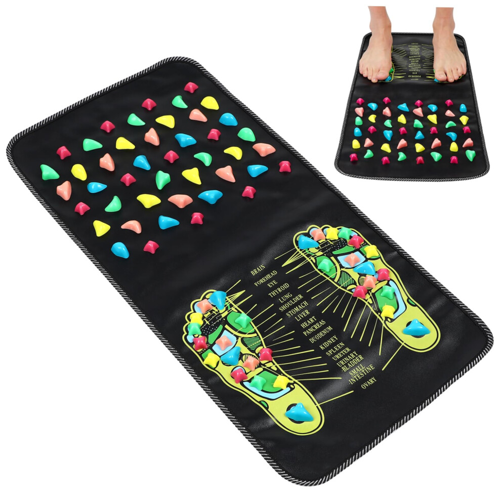 Stone Walking Massager Mat Home Use Foot Massage Pad Reflexology Tool Circulation Massage