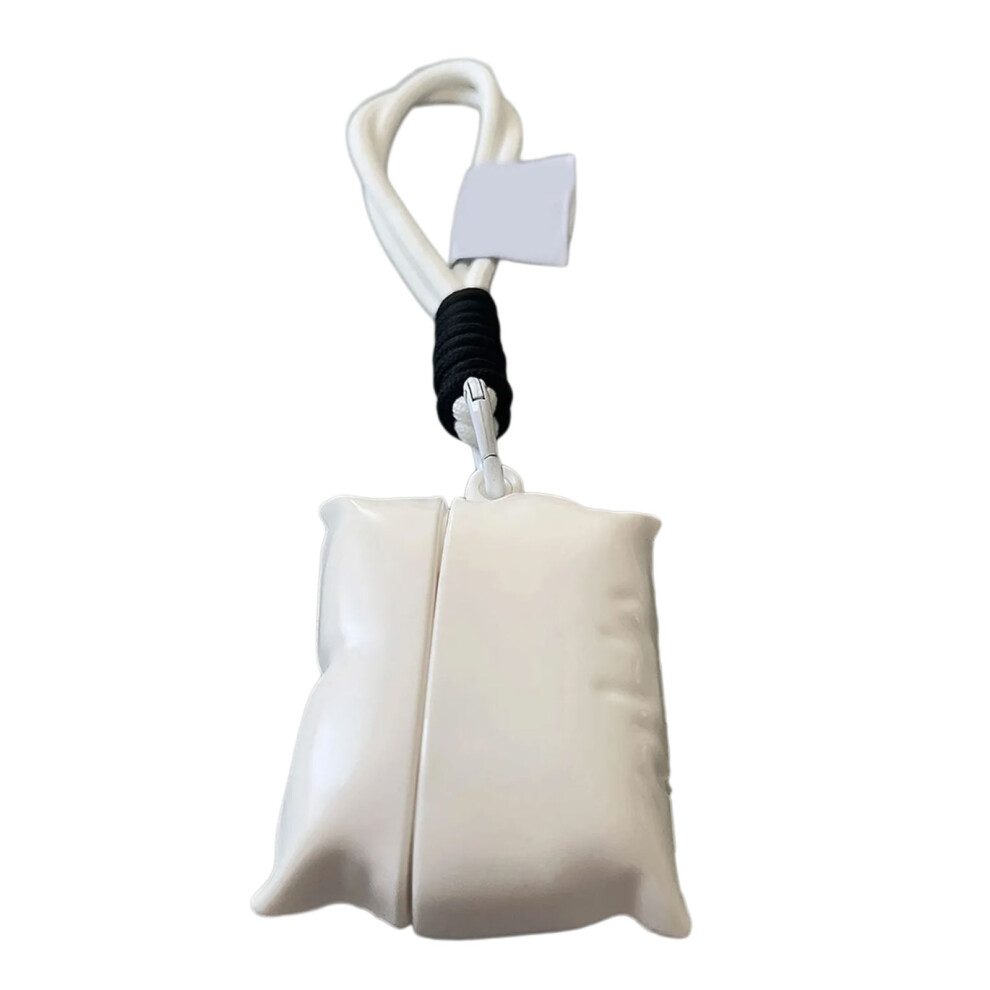 Adorable Pillow Shaped Earbuds Protector For-Shell With Lanyard 7754000509249