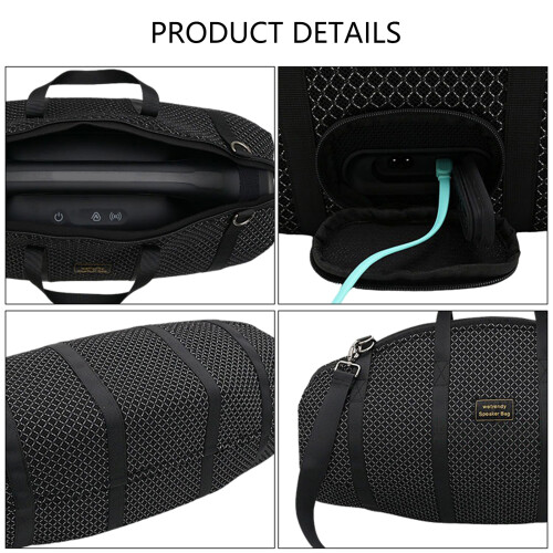 Shock Absorbing Speaker Storage Bag Breathable Sound Mesh 1