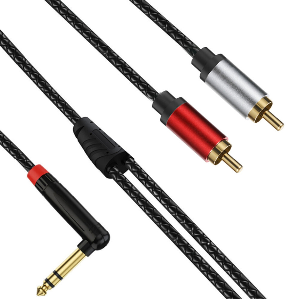 Double Shield 6.35Mm Trs To 2Rca Sound Cable-3M Mal Head Gold 7754000508198