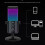 Gamer USB Condenser Microphone Led Lighting Effect-dark blue 2