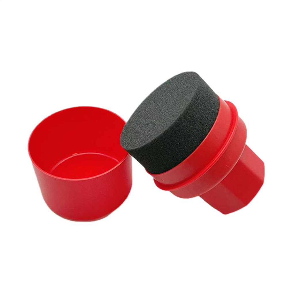 Car Tire Cleaning Brush Detailing Sponge Applicator Pad Ergonomic Heavyduty Wheel Shine Buffing Kit For Sedan Suv Red 9067246037697