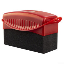 Vehicle Tire And Wheel Cleaning Sponge Brush Polishing Function Polyester Cotton And ABS Plastic Red For Car Care