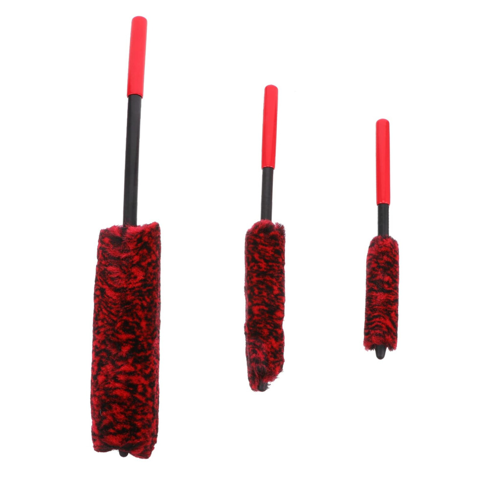 Car Wheel Hub Brush Threepiece Assorted Nylon Bristle Rim Cleaning Set For Car Detailing Gap Cleaning 9105992361052