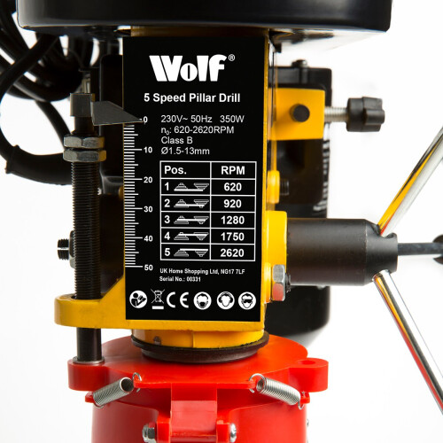 Pillar Drill Wolf Engineer's 5 Speed with 2.5" Vice 2