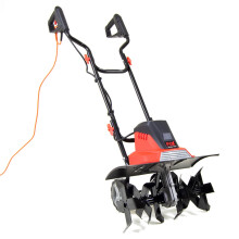 Fox 1500W Garden Tiller Cultivator, Allotment Soil Preparation, 450mm, 6 Steel Tines