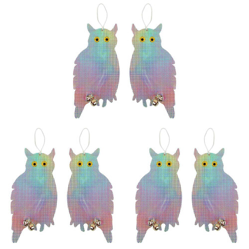 6PCS Owl Bird Repellent Deterrent Hanging Device E 1