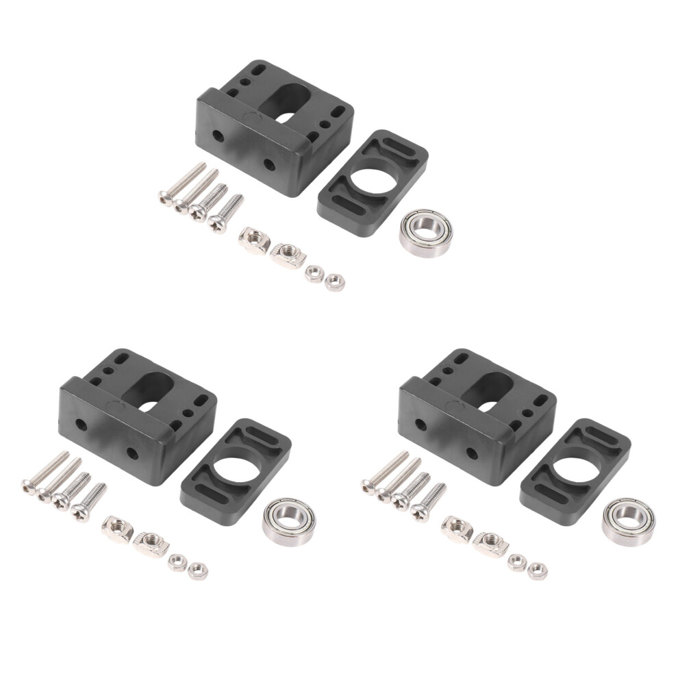 3X Z Lead Screw Fixing Block Aluminum 3D Printer F Black 4854078499367