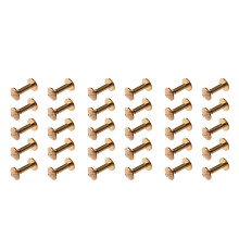 30x Arc Solid Brass Button Stud Screw Nail Back Le
