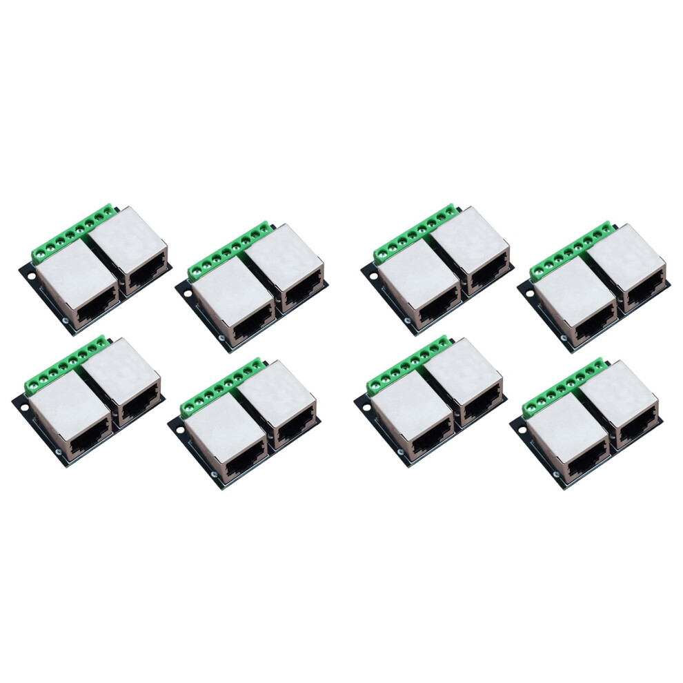 8Pcs Rj45 Ethernet Dual Female Terminal Breakout B 4854078493761