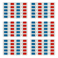 3D Glasses, 60x Red and Blue Paper Stereo Lenses f