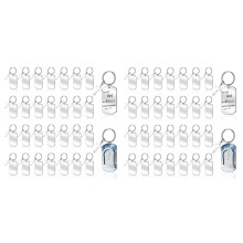 60 Pcs Engravable Metal Keychain Blanks Stamping f