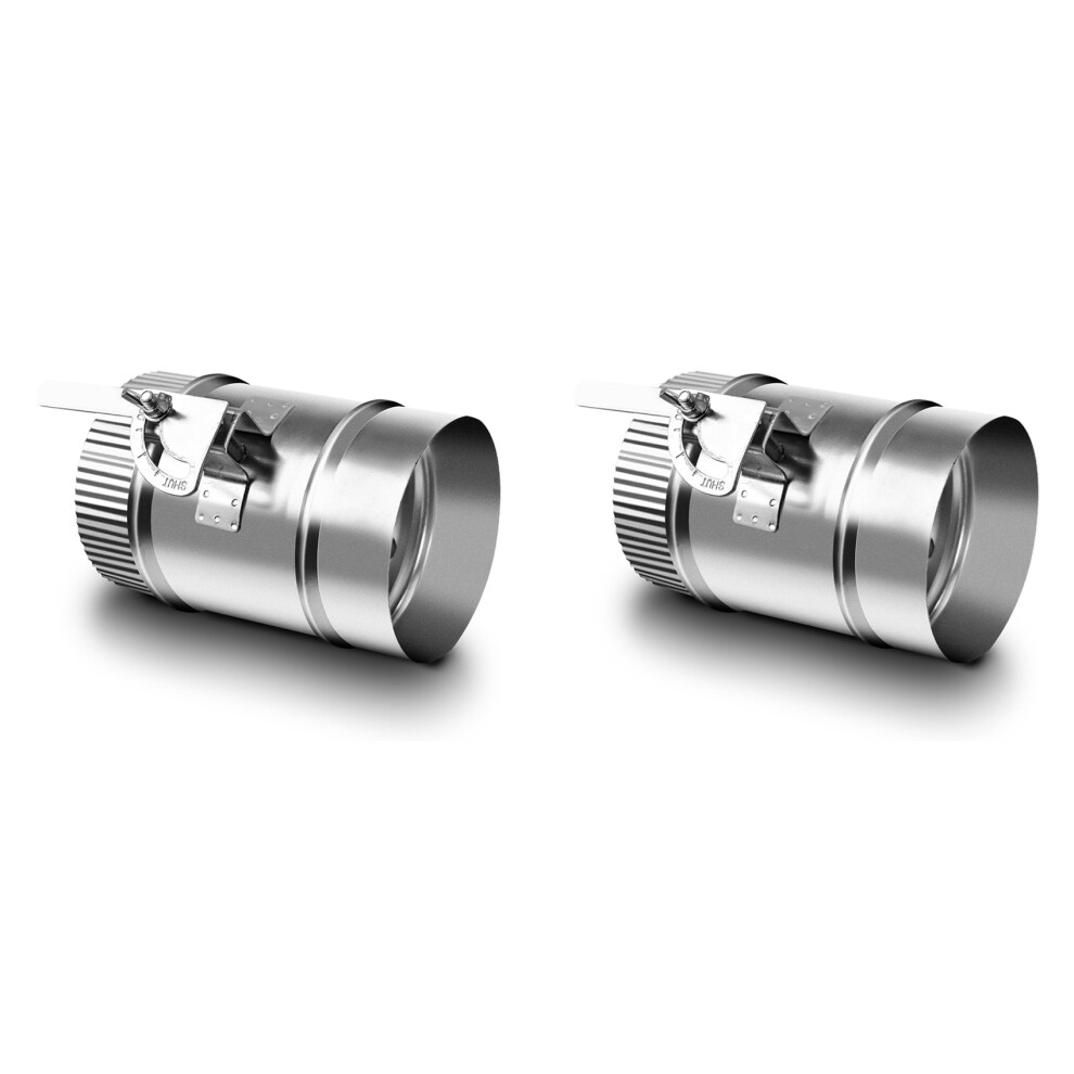 2Pcs 4Inch Hvac Duct Manual Volume Damper With Sle 4854078421580