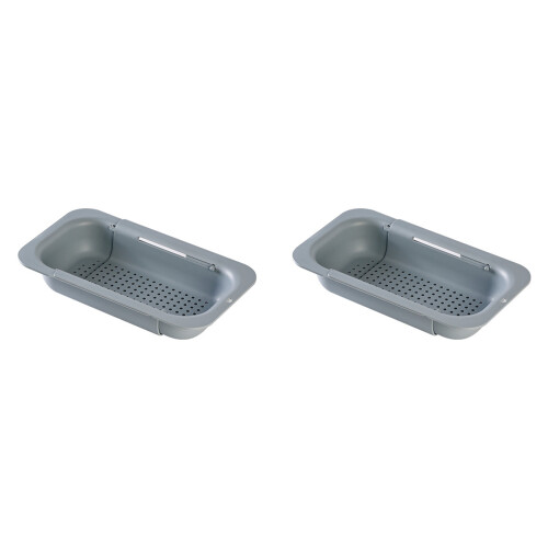2X over the Sink Colander Strainer Basket - Wash V 1