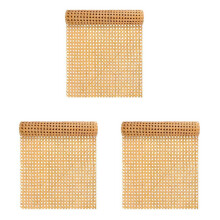 3pcs 16-Inch Wide Natural Rattan Webbing 40-Inch L