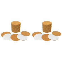 80 Pack Self-Adhesive Cork Round 3.5 Inch Backing