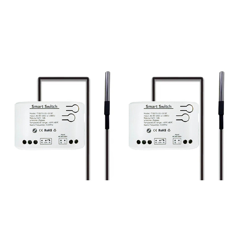 Photos - Other Electrical Equipment 2X Tuya Smart Zigbee Switch with Temperature Senso