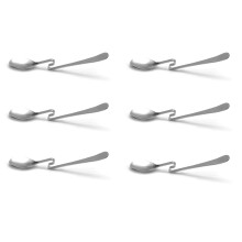 6X Cute Curved Spoon Teaspoon Condiment Drink Hang