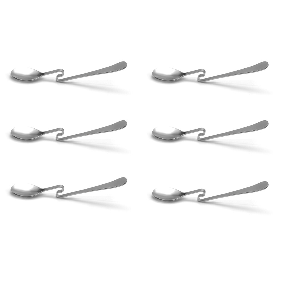 6X Cute Curved Spoon Teaspoon Condiment Drink Hang 4854078427834