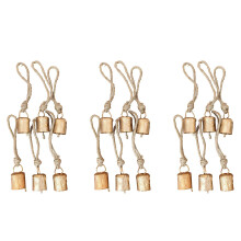 18 Pcs Vintage Hanging Bells,Metal Handmade Cow Be