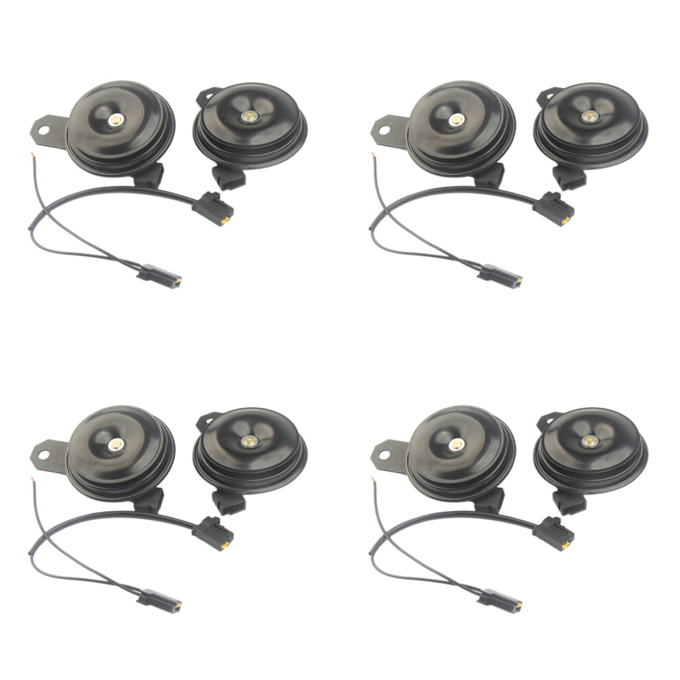 8Pcs Universal Electric Vehicle Horn 12V For Crown Black 4854078429715