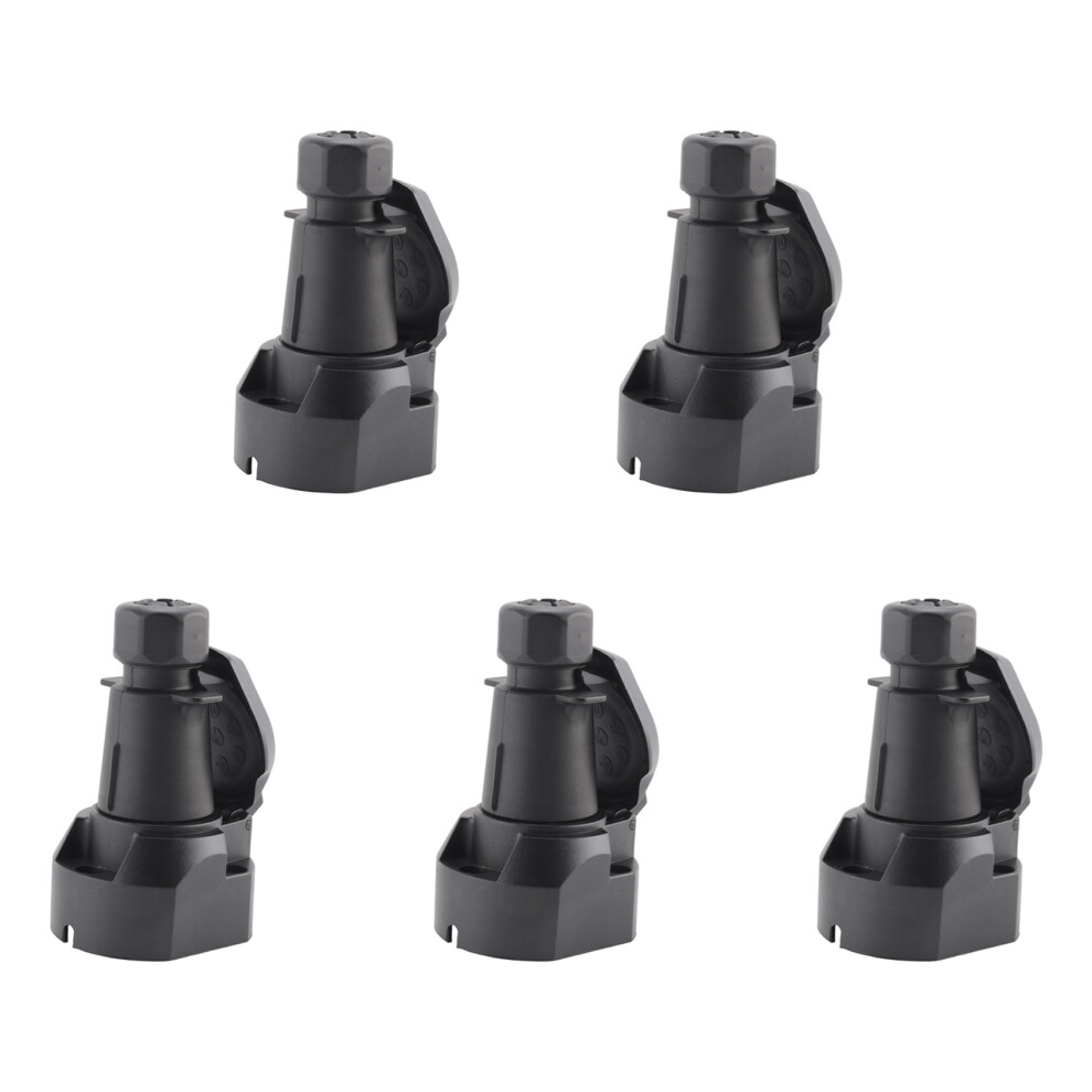 5X 7 Pin European Trailer Socket+Plug Tow Bar Conn 4854078423706