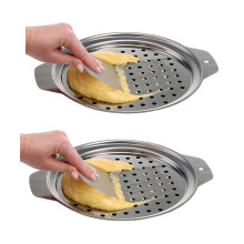 2X Stainless Steel Spaetzle Maker Lid with Scraper