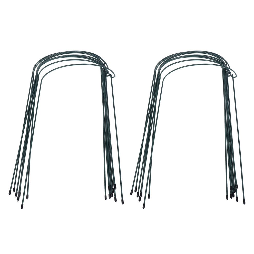 Plant Support Stake, 16-Pack Half Garden Supports, Semoic