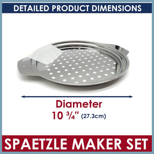 2X Stainless Steel Spaetzle Maker Lid with Scraper 2