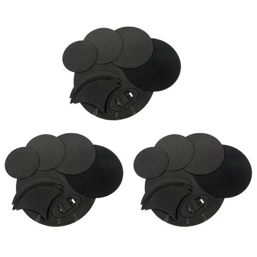 30Pcs Drum Mute Pads Kit Snare Sound Off Muffler E 1