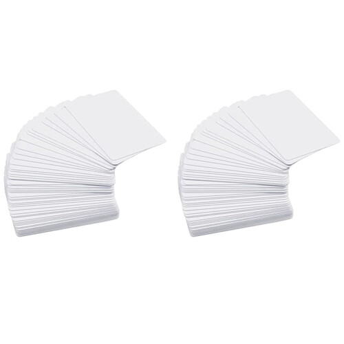 100 Pack Premium Blank PVC Cards, CR80 30Mil Graph 1