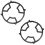 2X Universal Cast Iron Wok Support Rack Stand for 2