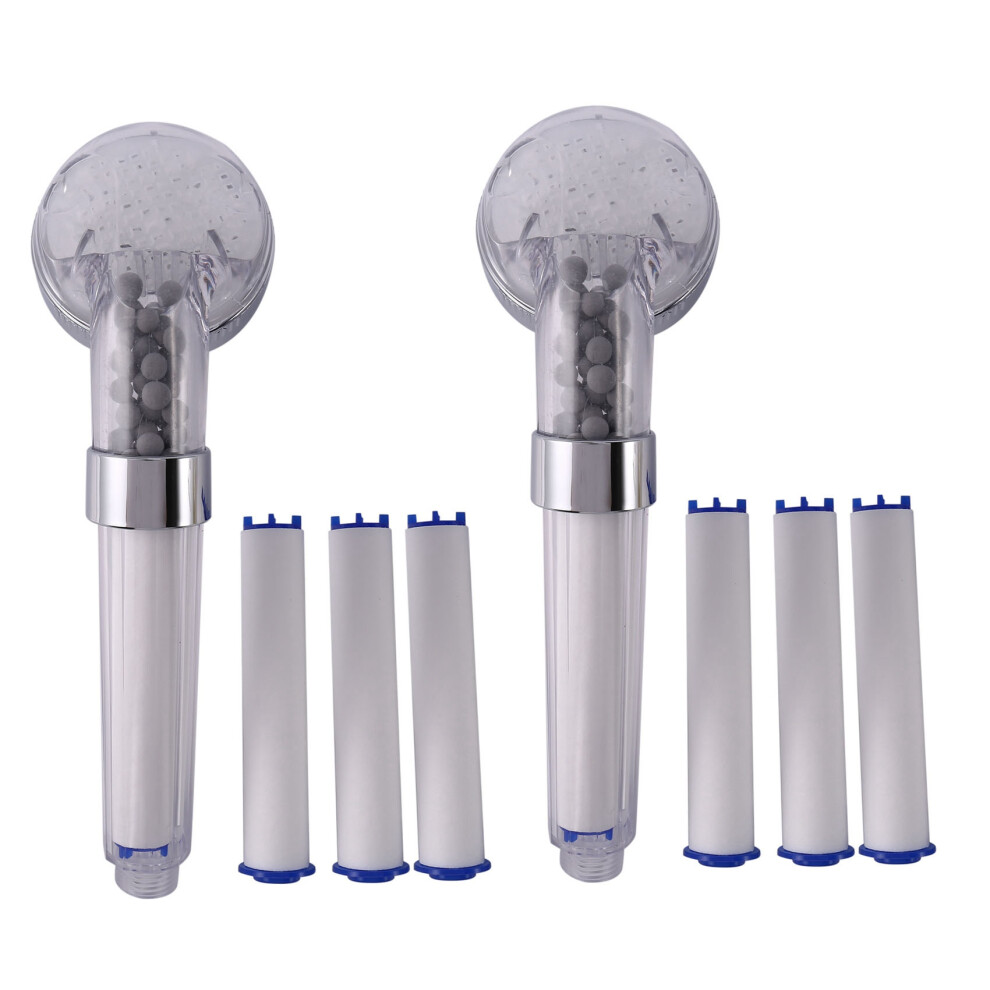 2 Set Negative Ions Bathroom Handheld Shower Water 4852707550809