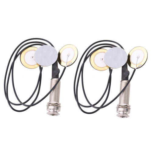 2X Piezo Contact Microphone 3 Transducer Pickups w 1