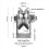 2-Pack V-Type Stainless Steel Pulley Block Mute Be 10