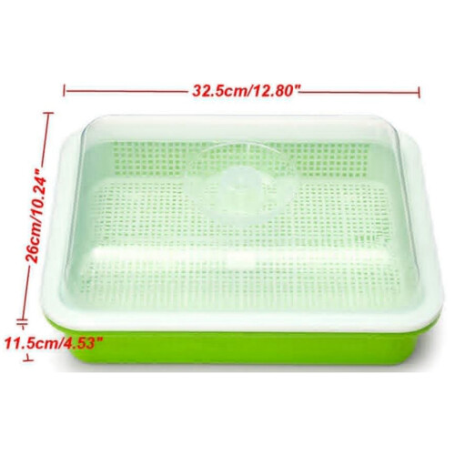 3X Seed Sprouter Tray with Lid Free Bean Sprout Gr 2