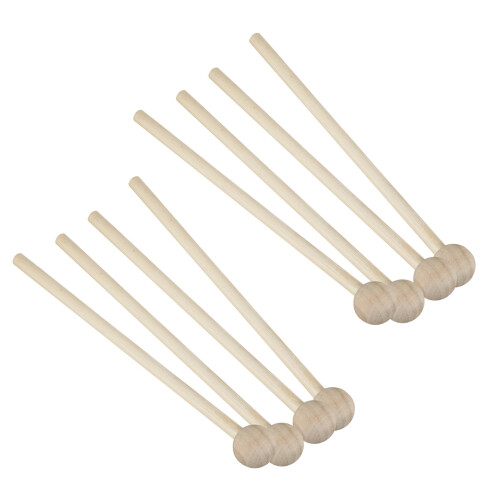 4 Pair Wood Mallets Percussion Sticks for Energy C