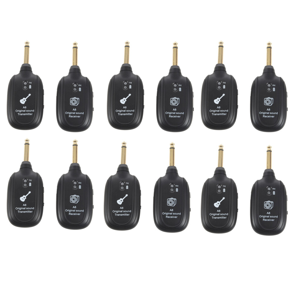 6X Uhf Guitar Wireless System Transmitter Receiver 4852707552575
