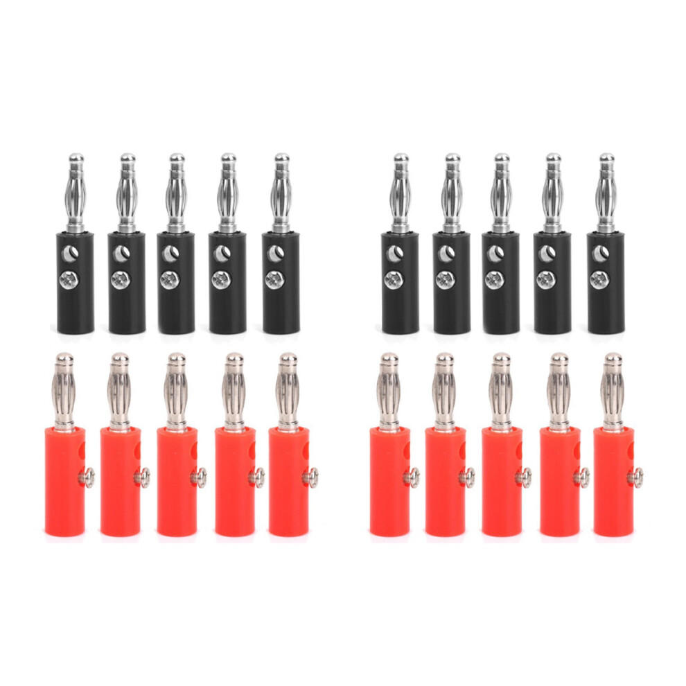 4Mm Insulated Banana Plugs Connectors Jack New 20P Red 4852707562895