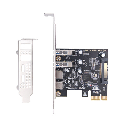 2X Type C USB 3.2 Gen1 5Gbps PCIE Card Adapter PCI 2