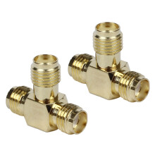 2X SMA Female to Two Triple T Adapter Connector 3