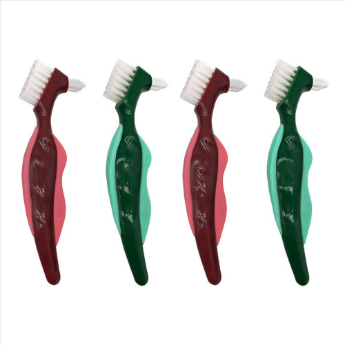 4 Pcs Premium Hard Denture Brush Toothbrush, Clean