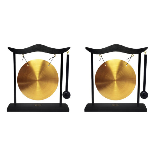 2X Mini Desktop Gong Table Wind Chime Percussion I