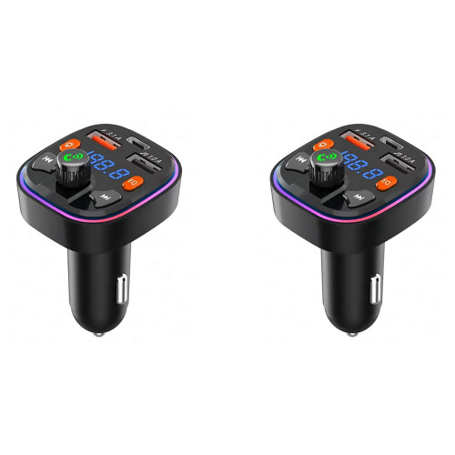 2X Bluetooth FM Transmitter for Car - Dual USB Por 1